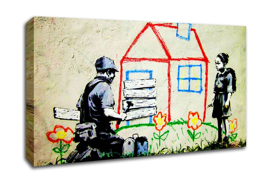 Picture of Wendy House Barricade Wide Canvas Wall Art