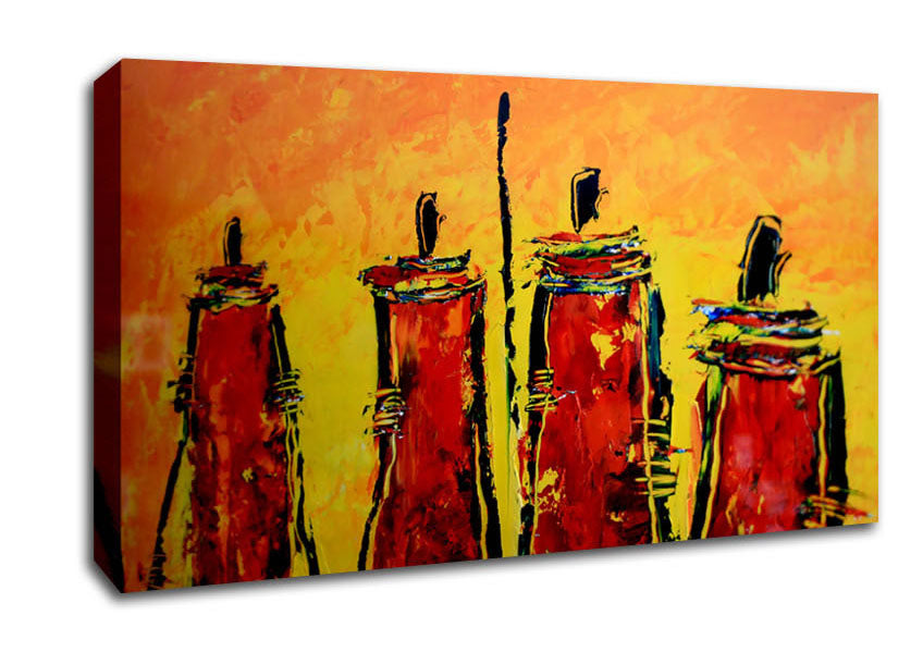 Picture of Masai Tribe Wide Canvas Wall Art