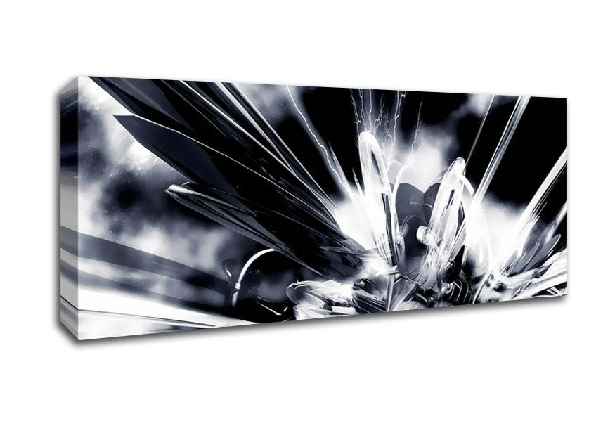 Picture of Black n White Explosive Panoramic Canvas Wall Art