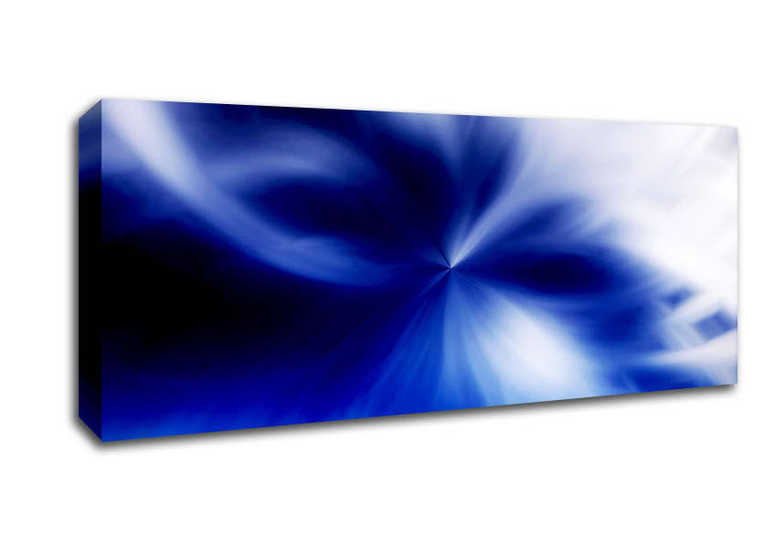 Picture of Blue Magical Daisy Centre Panoramic Canvas Wall Art