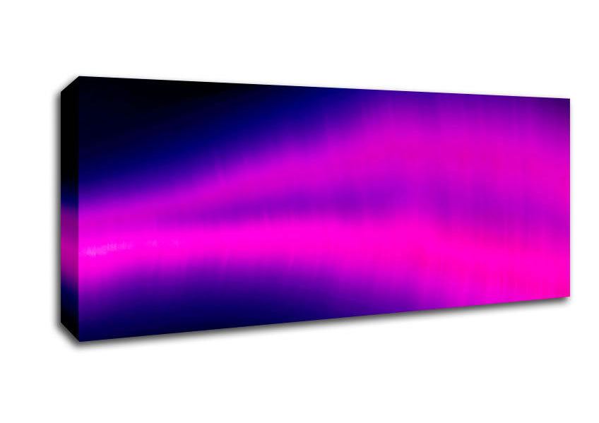 Picture of Cerise Sound Wave Panoramic Canvas Wall Art