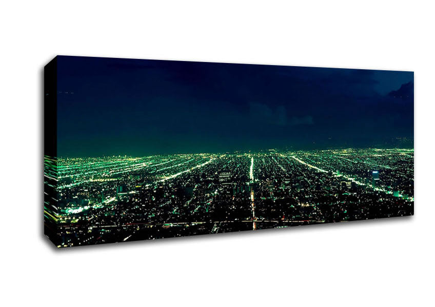 Picture of Aerial City View Panoramic Canvas Wall Art