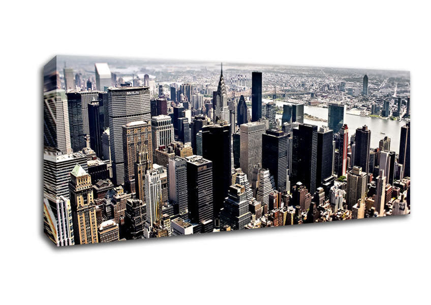 Picture of Aerial View Of New York City Panoramic Canvas Wall Art