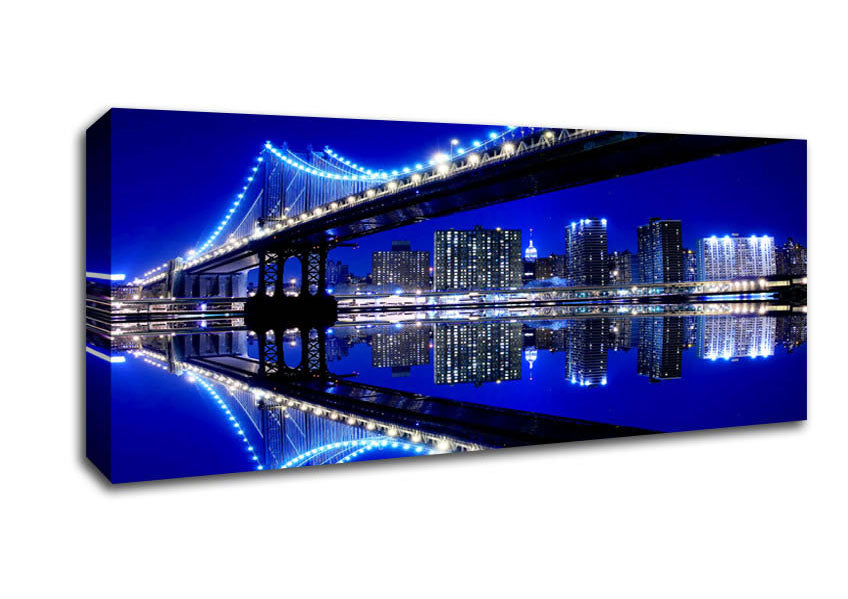 Picture of Blue Ice Bridge Panoramic Canvas Wall Art