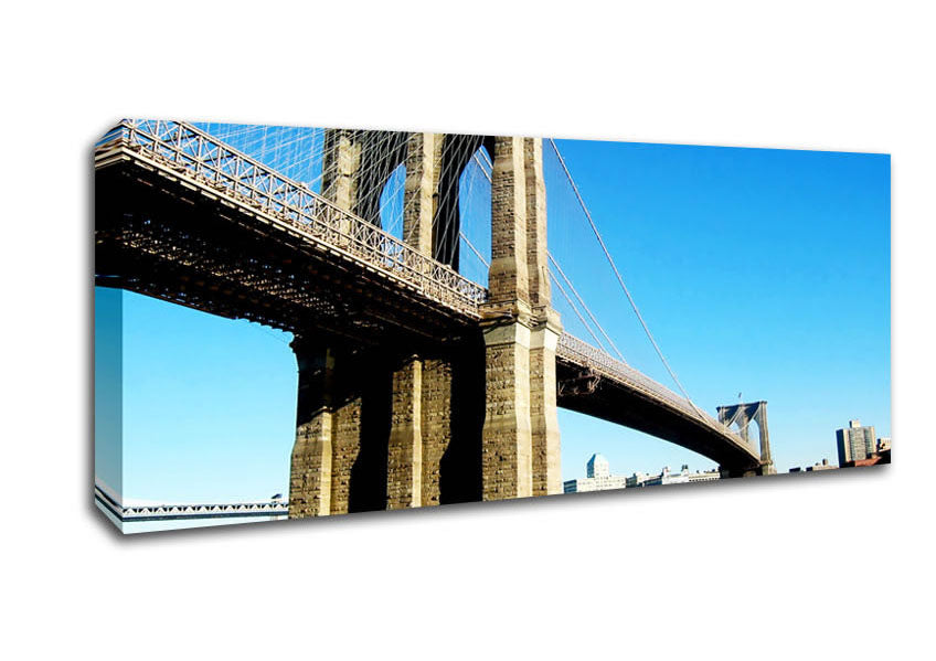 Picture of Brooklyn Bridge By Day Panoramic Canvas Wall Art