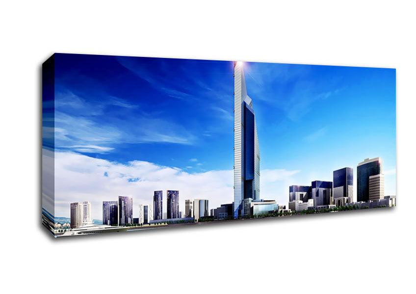 Picture of Burj Dubai Skyscraper Panoramic Canvas Wall Art