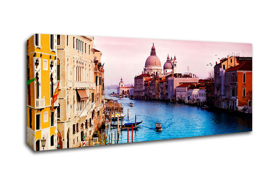 Picture of Venice On The River Panoramic Canvas Wall Art