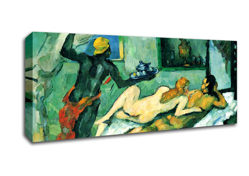 Picture of Cezanne After Lunch In Naples Panoramic Canvas Wall Art