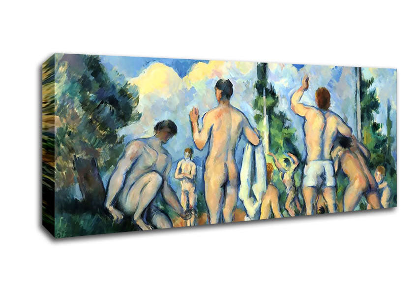 Picture of Cezanne Bathers 2 Panoramic Canvas Wall Art