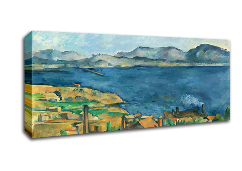 Picture of Cezanne The Bay Of Marseilles Panoramic Canvas Wall Art