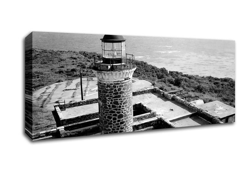 Picture of Ansel Adams Faro Isla De Culebritas 2 Panoramic Canvas Wall Art