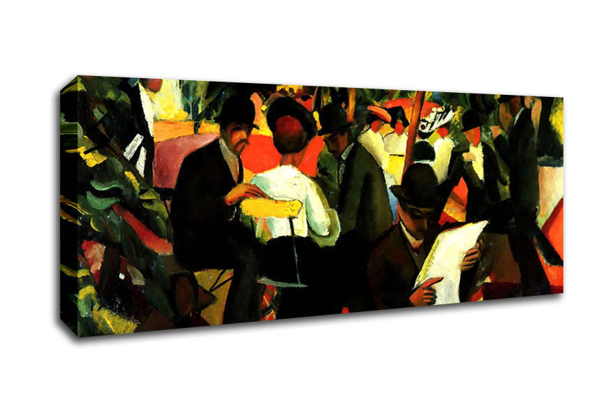 Picture of August Macke Garden Restaurant Panoramic Canvas Wall Art