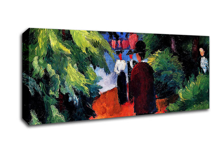 Picture of August Macke Park On The Waterfront Panoramic Canvas Wall Art