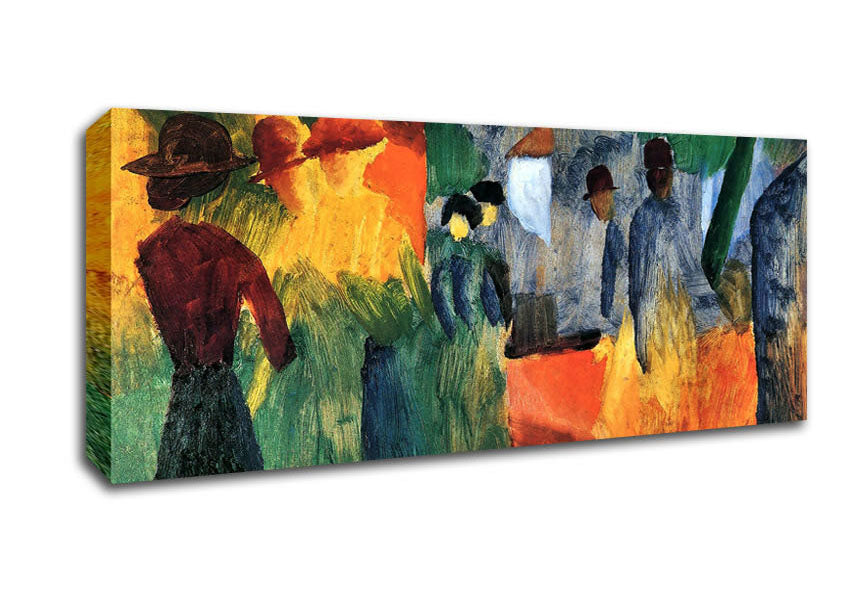 Picture of August Macke People In The Park Panoramic Canvas Wall Art