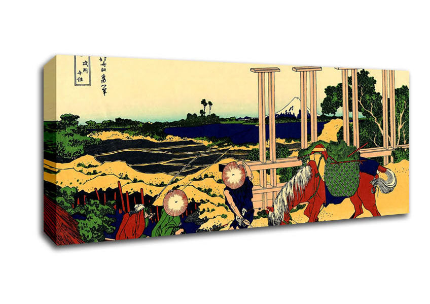 Picture of Hokusai Senju Panoramic Canvas Wall Art