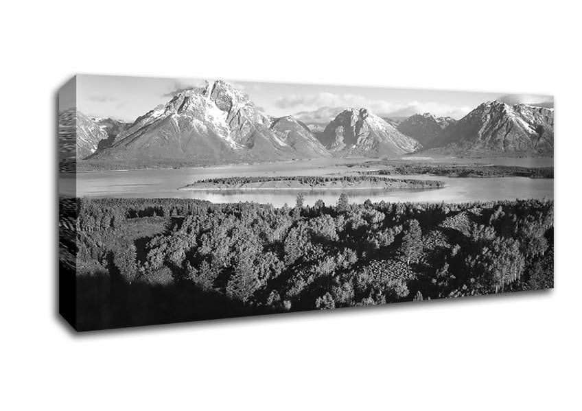 Picture of Ansel Adams Signal Hill In Grand Teton Wyoming Panoramic Canvas Wall Art