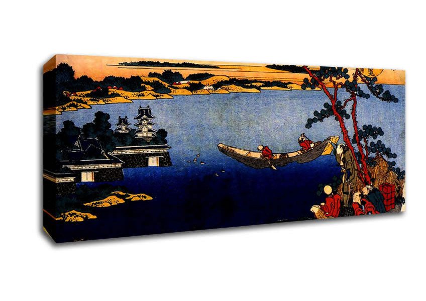 Picture of Hokusai View Of Lake Suwa Panoramic Canvas Wall Art