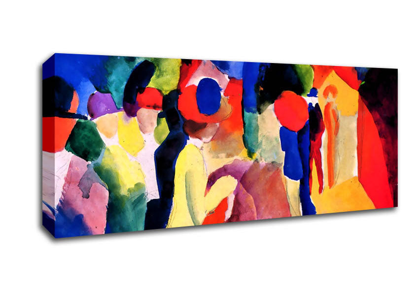 Picture of August Macke With Yellow Jacket Panoramic Canvas Wall Art