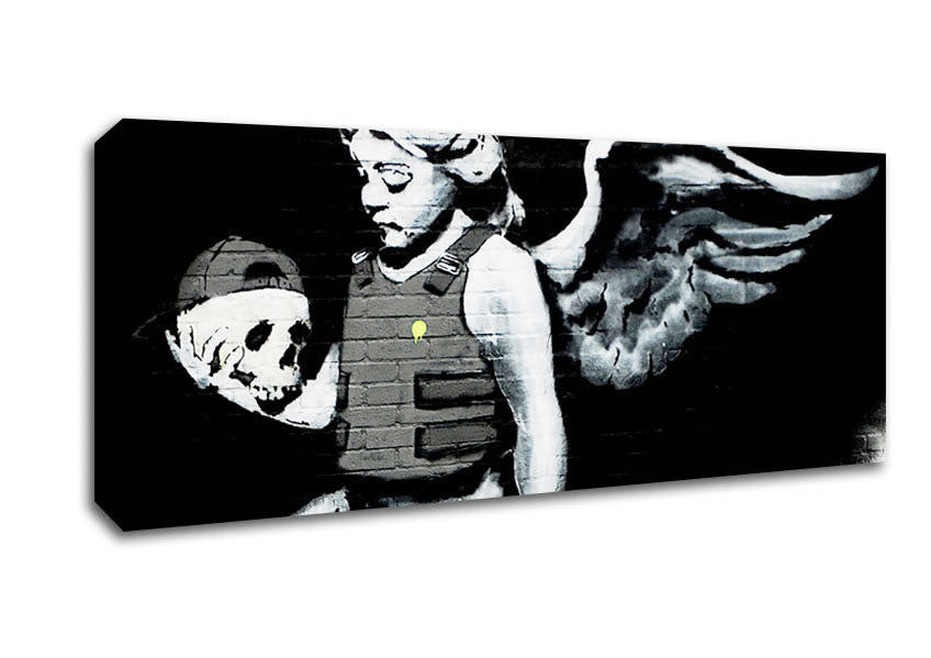 Picture of Angel Skull Panoramic Canvas Wall Art