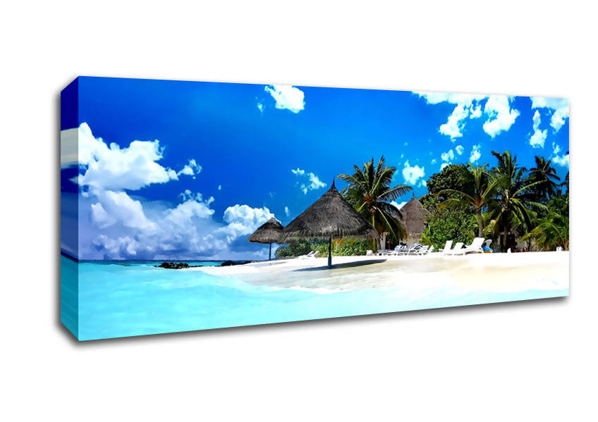 Picture of Beach Life Panoramic Canvas Wall Art