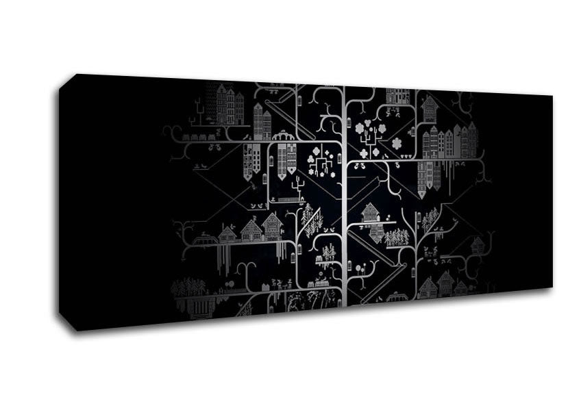 Picture of Relativity Panoramic Canvas Wall Art