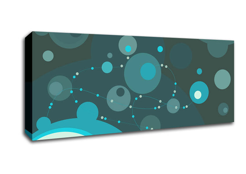 Picture of Turquoise Splash Panoramic Canvas Wall Art