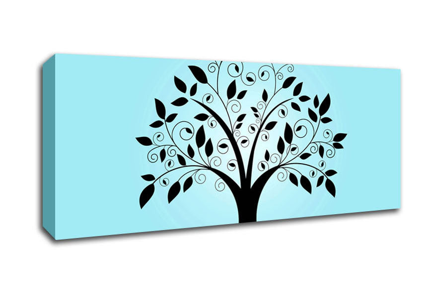 Picture of Surreal Blue Tree Panoramic Canvas Wall Art