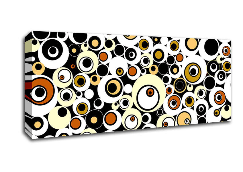 Picture of Circles And Bubbles Panoramic Canvas Wall Art