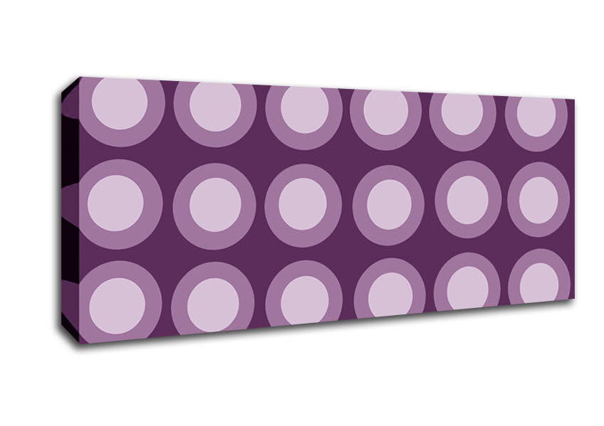 Picture of Circles Of Light Lilac On Lilac Panoramic Canvas Wall Art