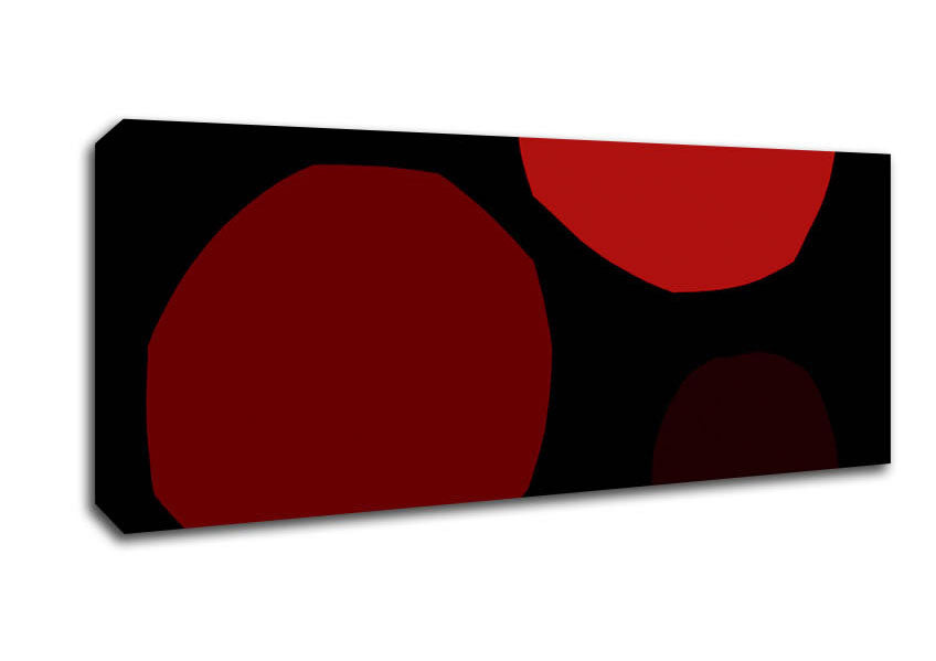 Picture of Ending In Itself Red On Black Panoramic Canvas Wall Art