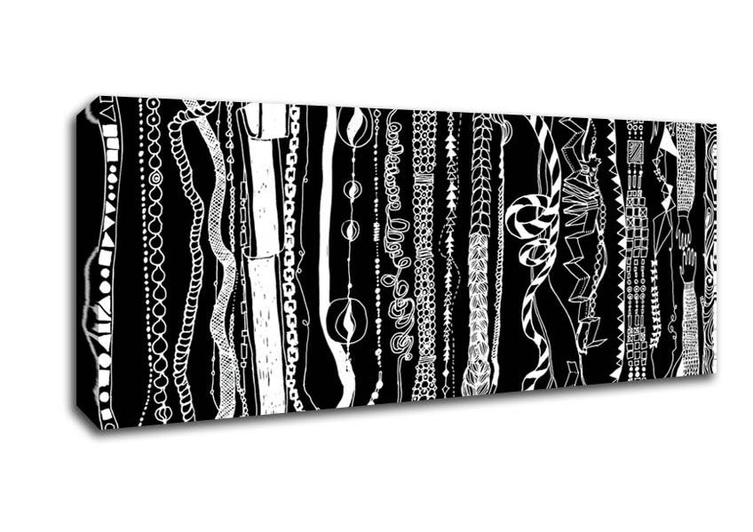 Picture of White And Black Vertical Panoramic Canvas Wall Art