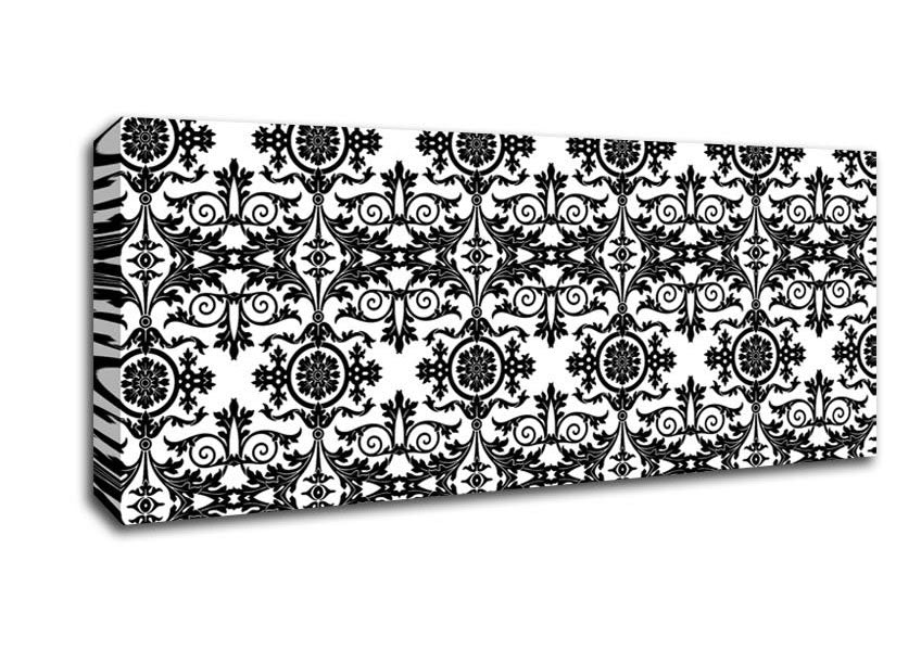 Picture of Confusion Black On White Panoramic Canvas Wall Art