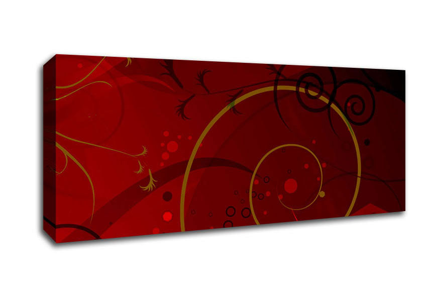 Picture of Maroon Galore Panoramic Canvas Wall Art