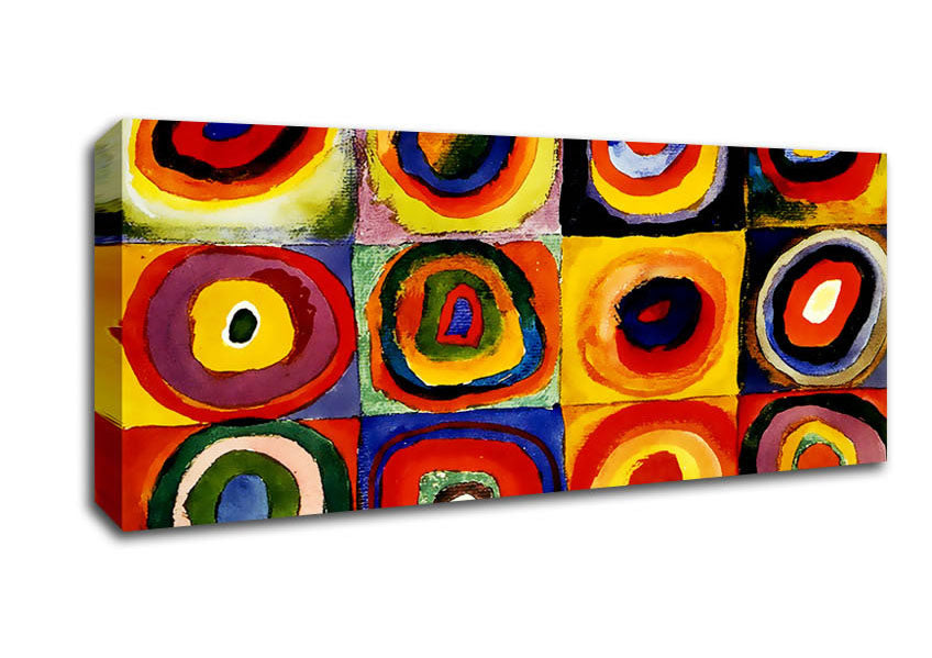 Picture of Circles And Squares Panoramic Canvas Wall Art