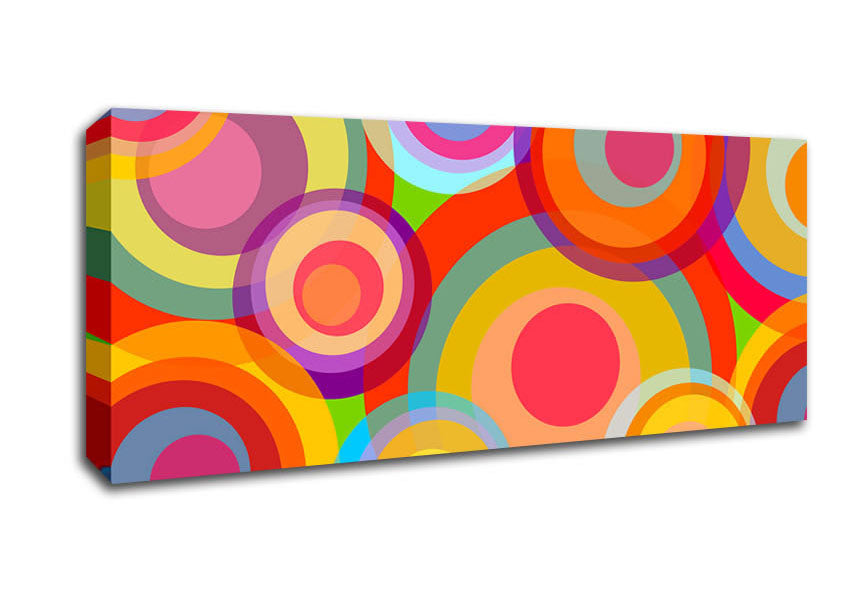 Picture of Psychedelic Rainbows Panoramic Canvas Wall Art