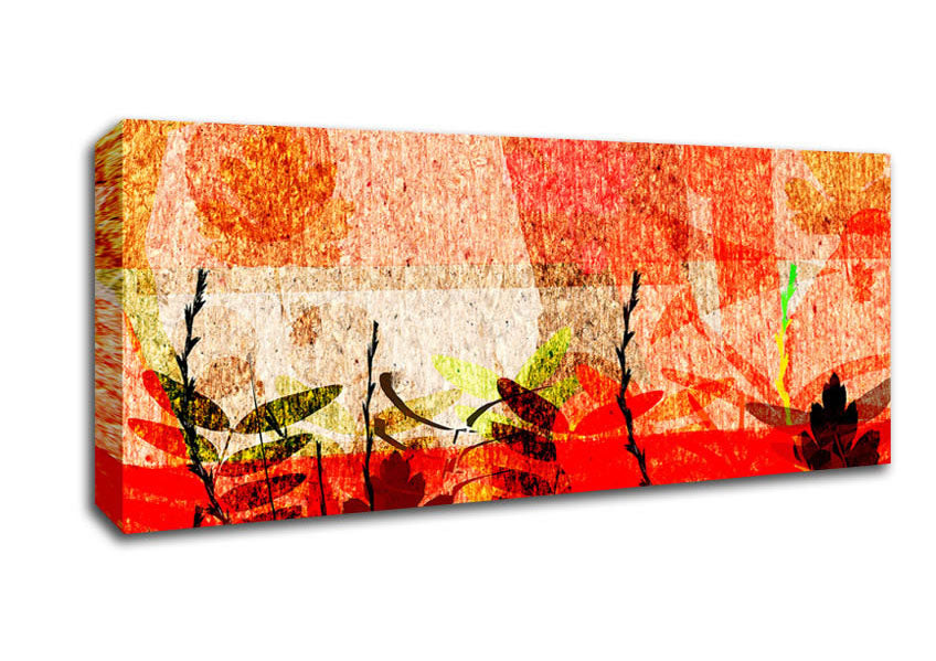 Picture of Red Leaves Of Wonder Panoramic Canvas Wall Art