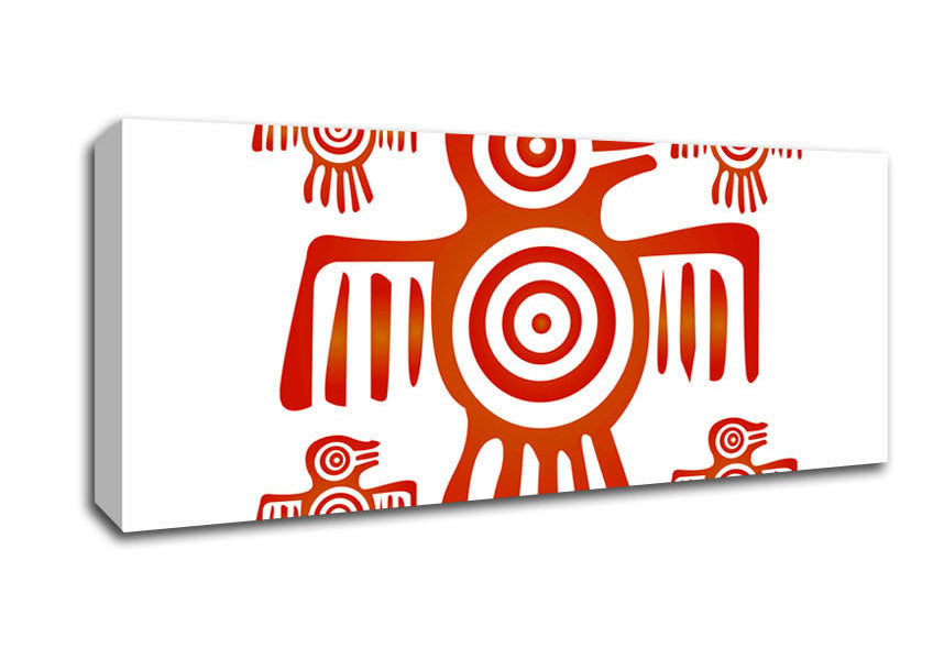 Picture of Aztec Symbol Panoramic Canvas Wall Art