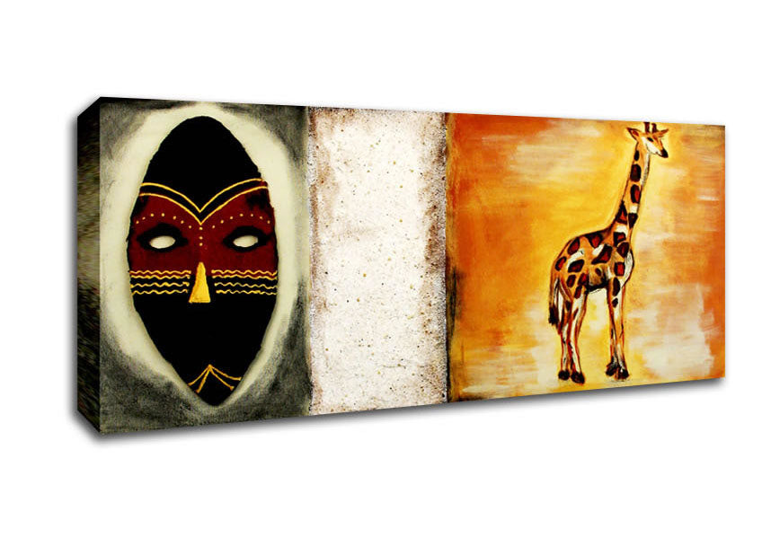 Picture of African Tribal Art Panoramic Canvas Wall Art