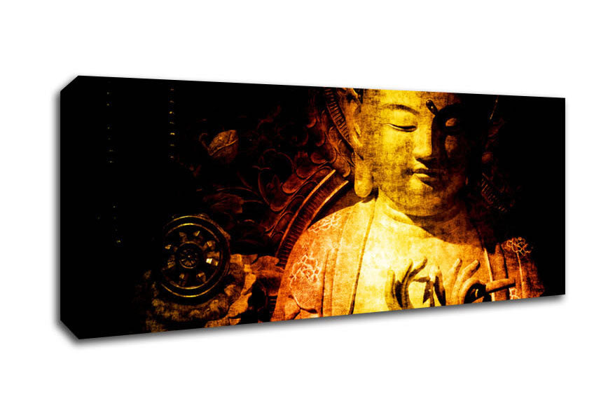 Picture of Buddha Meditating Panoramic Canvas Wall Art