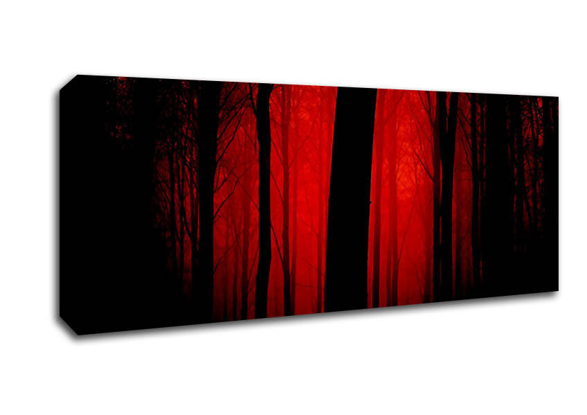 Picture of Blood Red Forest Panoramic Canvas Wall Art