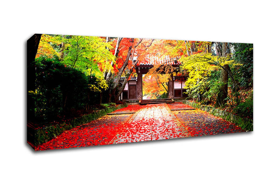 Picture of Autumn In Japan Panoramic Canvas Wall Art