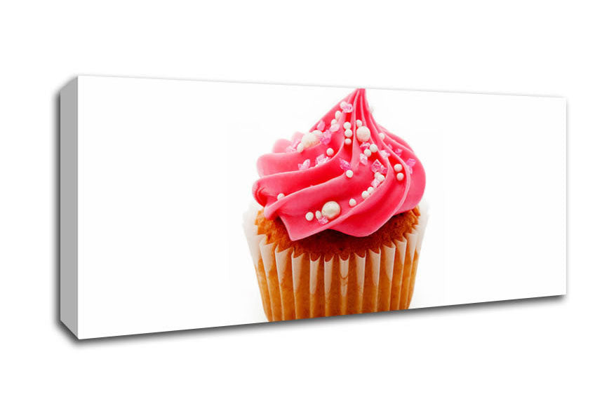 Picture of Beautiful Pink Cupcake Panoramic Canvas Wall Art