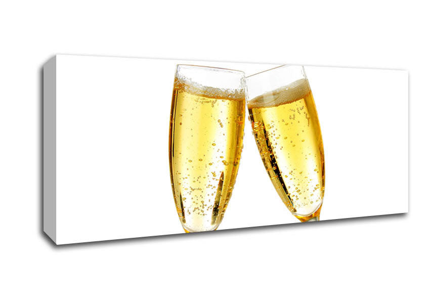 Picture of Champagne Glass Cheer Panoramic Canvas Wall Art