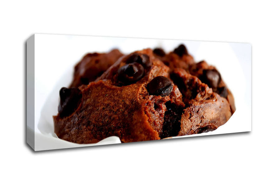 Picture of Chocolate Chip Muffin Panoramic Canvas Wall Art