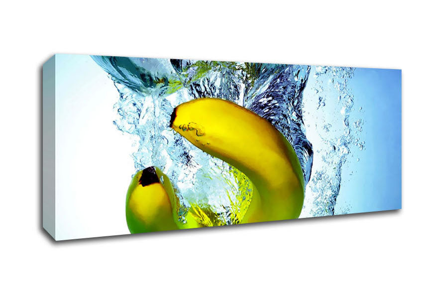 Picture of Banana Splash Panoramic Canvas Wall Art