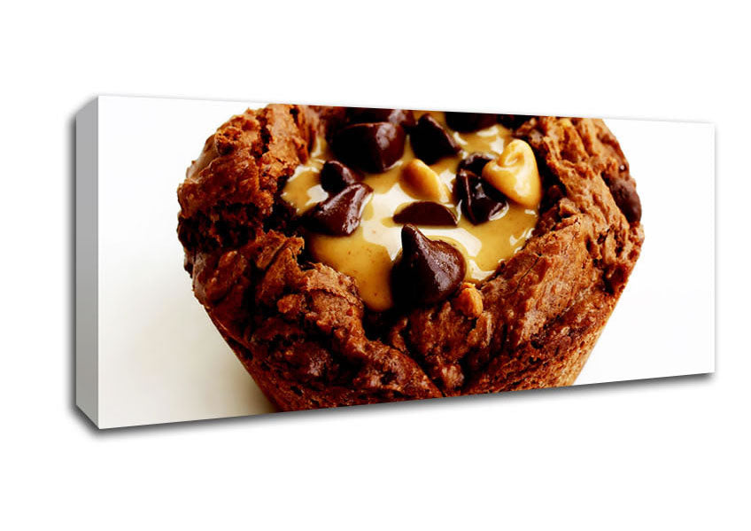 Picture of Chocolate Caramel Muffin Panoramic Canvas Wall Art