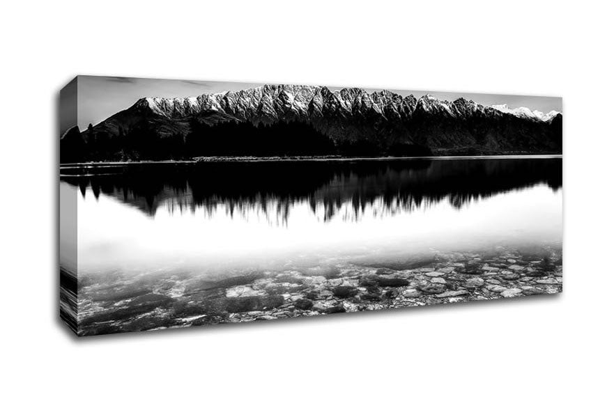 Picture of Mountain Ridge Monochrome Panoramic Canvas Wall Art