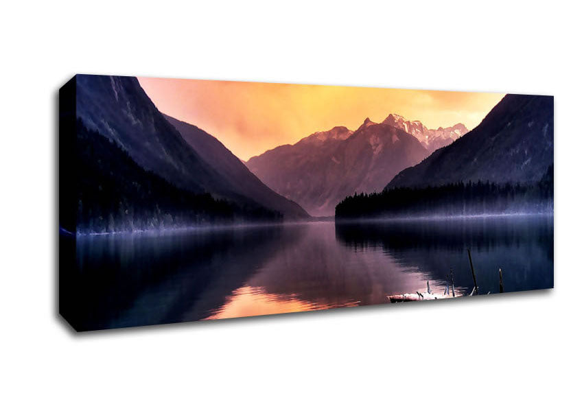 Picture of Lake Reflections Panoramic Canvas Wall Art