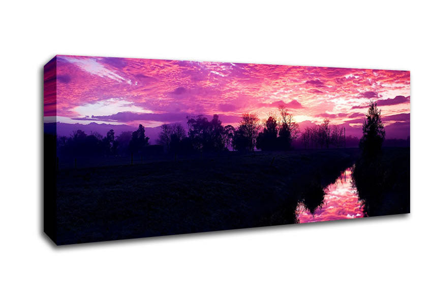 Picture of Cold Morning Panoramic Canvas Wall Art