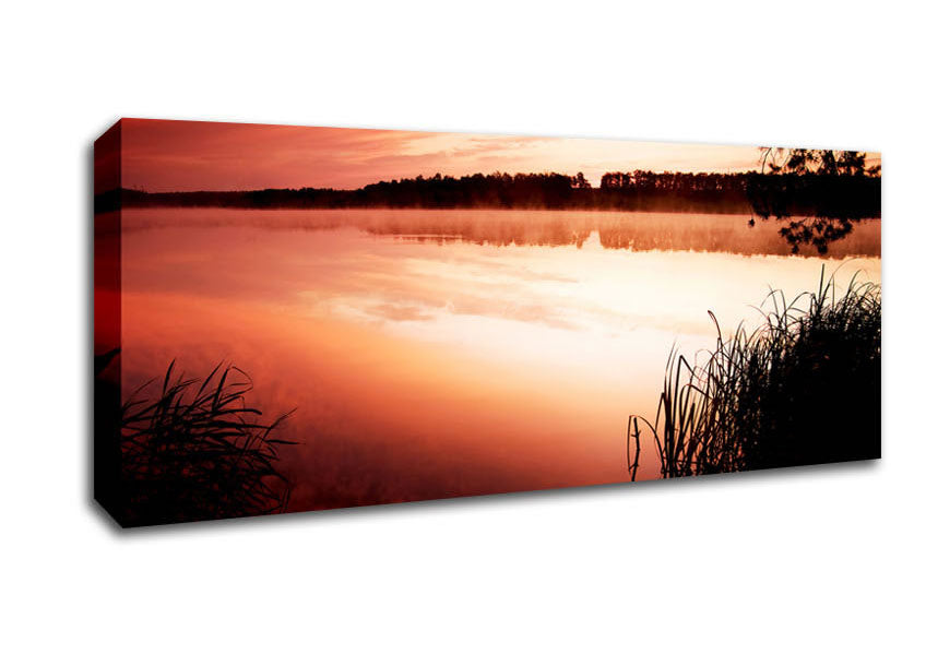 Picture of Pink River Light Panoramic Canvas Wall Art